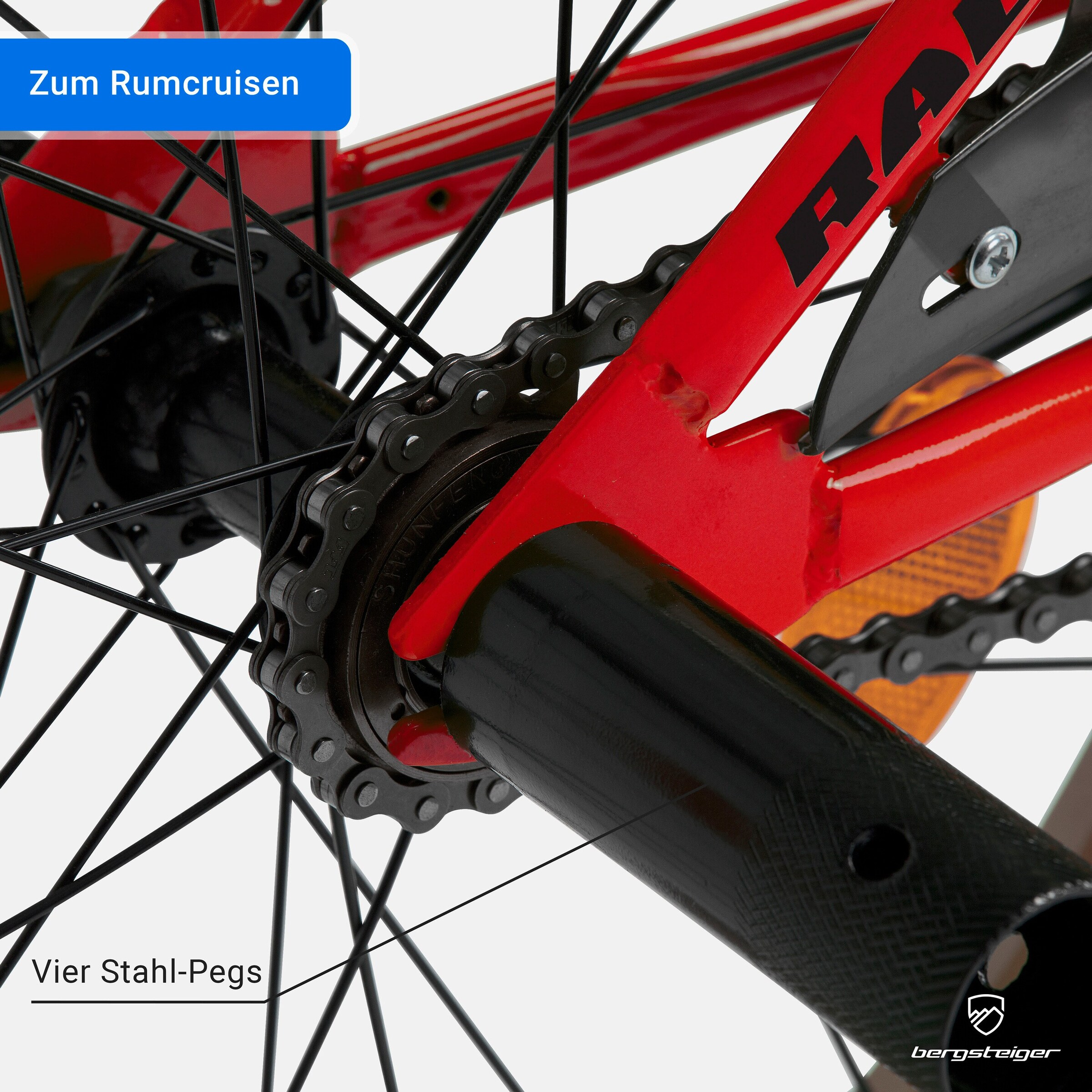 Bergsteiger Kinderfahrrad Monaco 20 Zoll | racing red