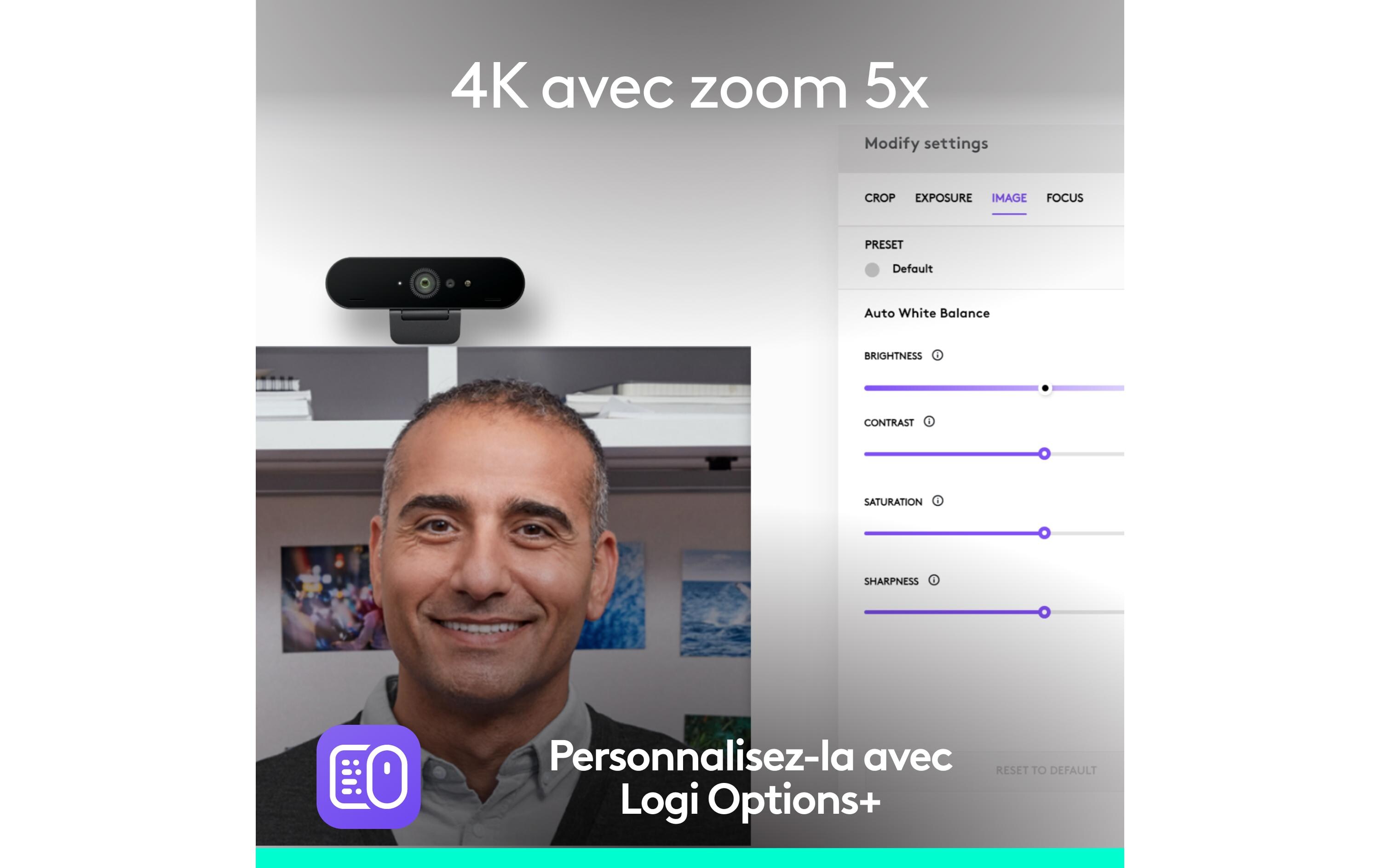 Webcam Brio 4K Ultra HD graphite<br>Professionelle USB-Webcam mit 4K UHD, HDR und Windows Hello-Unterstützung