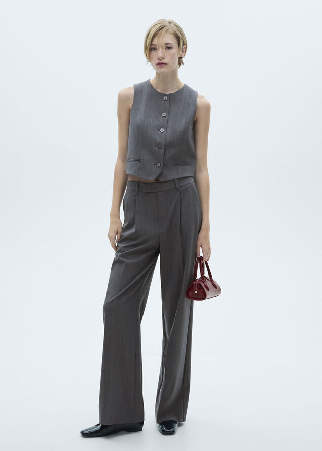 MANGO Pinstriped suit waistcoat 92