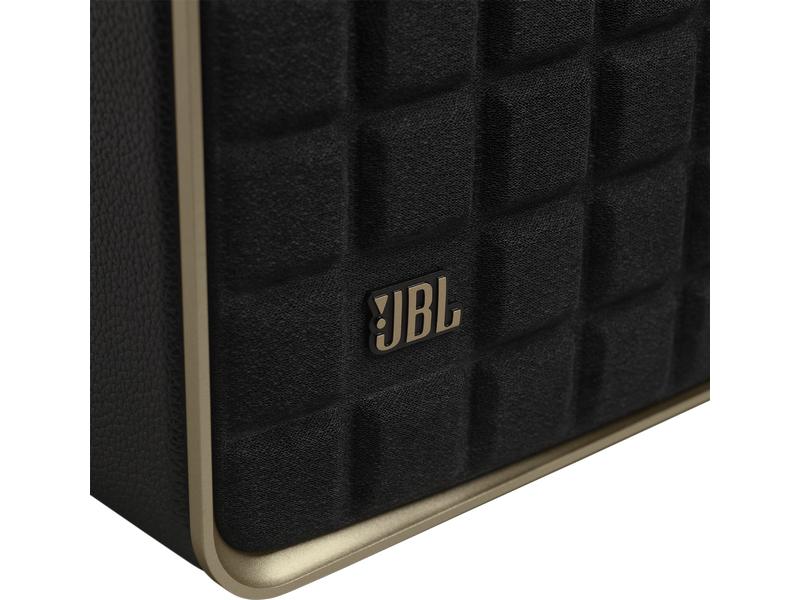 JBL Bluetooth Speaker Authentics 200 Schwarz Smart-Home-Lautsprecher mit WLAN, Bluetooth und Sprachassistent im Retro-Design