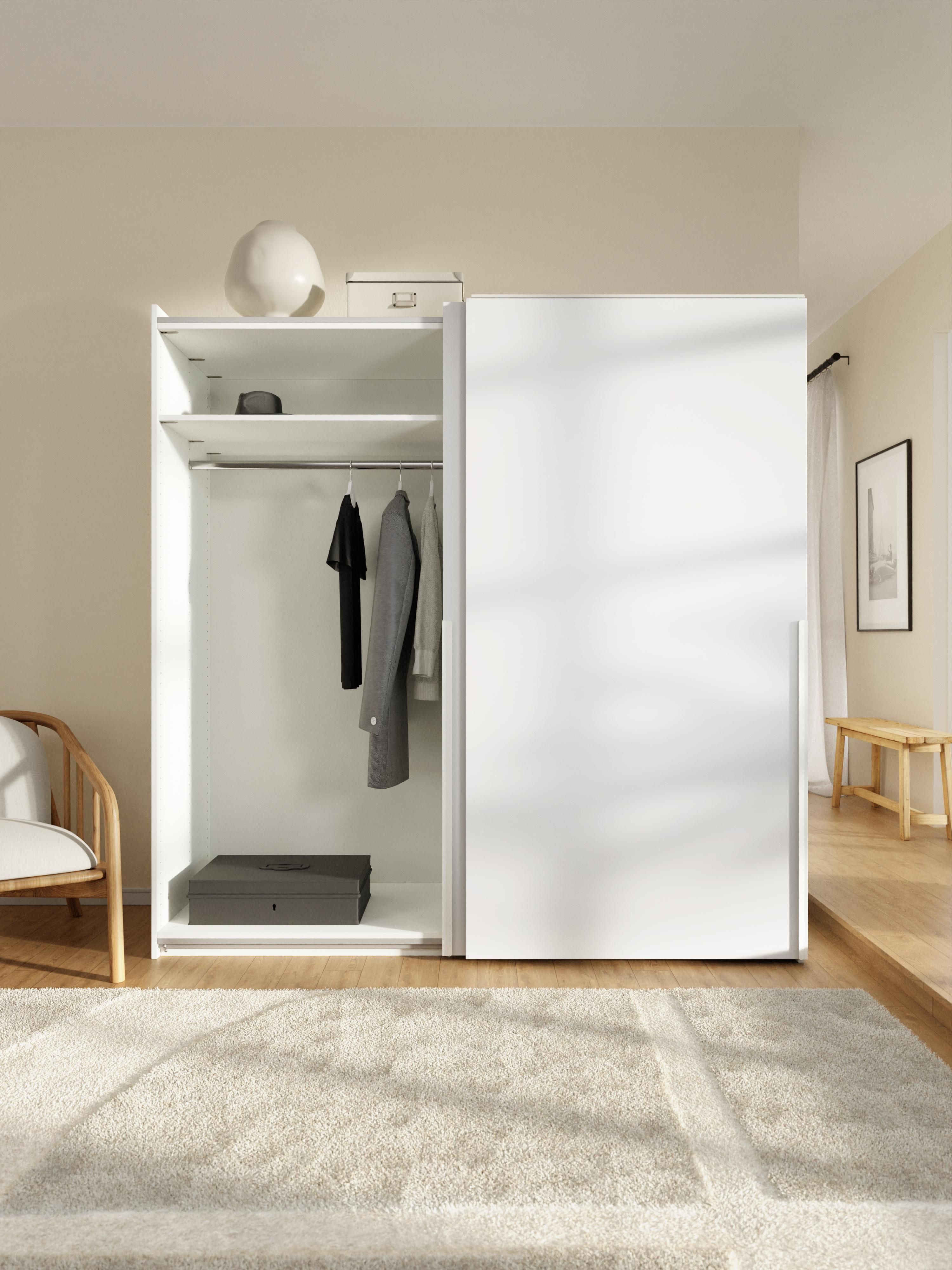 Modulaire schuifdeurkast Leon, 200 cm breed, in verschillende formaten