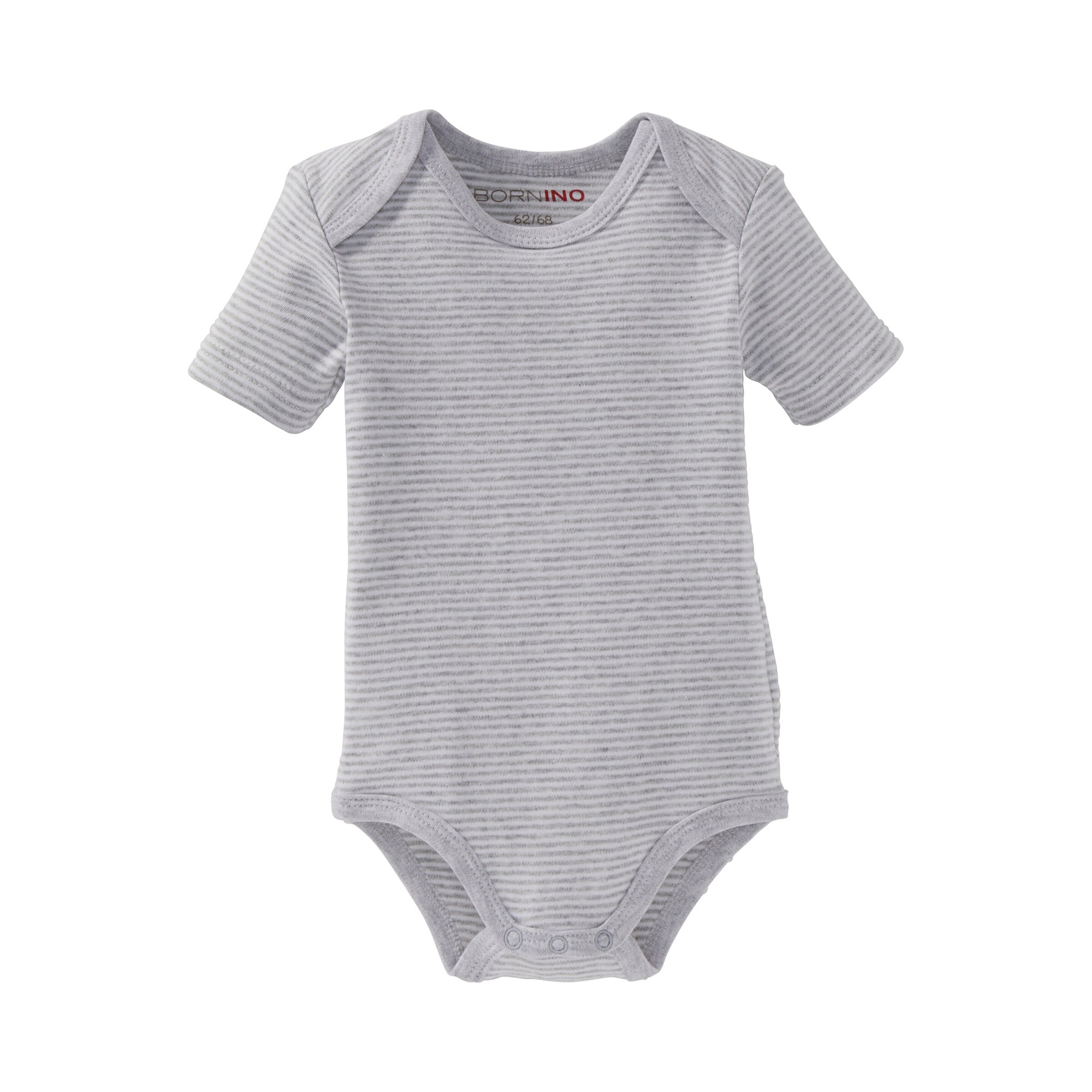 Bornino - Lieblinge 3er-Pack Bodys kurzarm grau