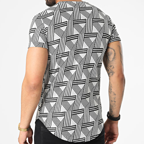 Tee Shirt Oversize DD80 Blanc Noir