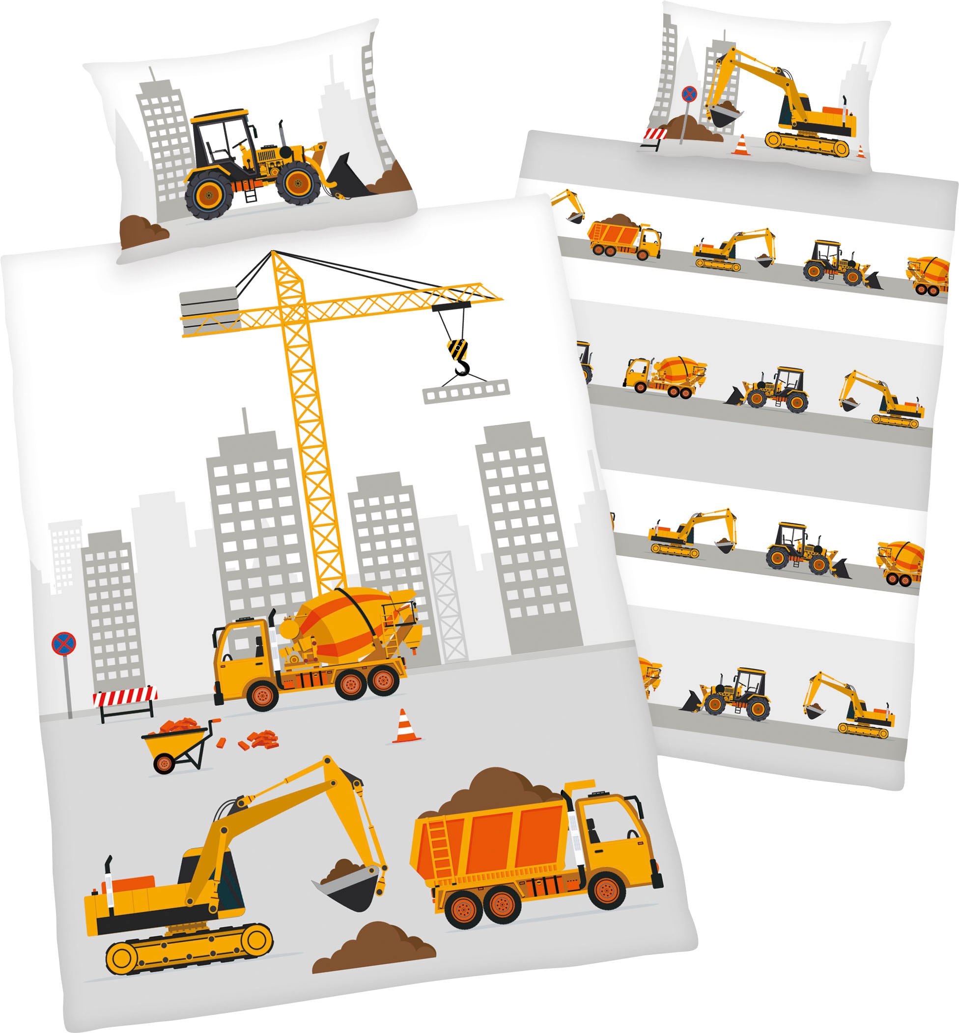 Baby Best Babybettwäsche »Baustelle« mit niedlichem Baustellen Motiv