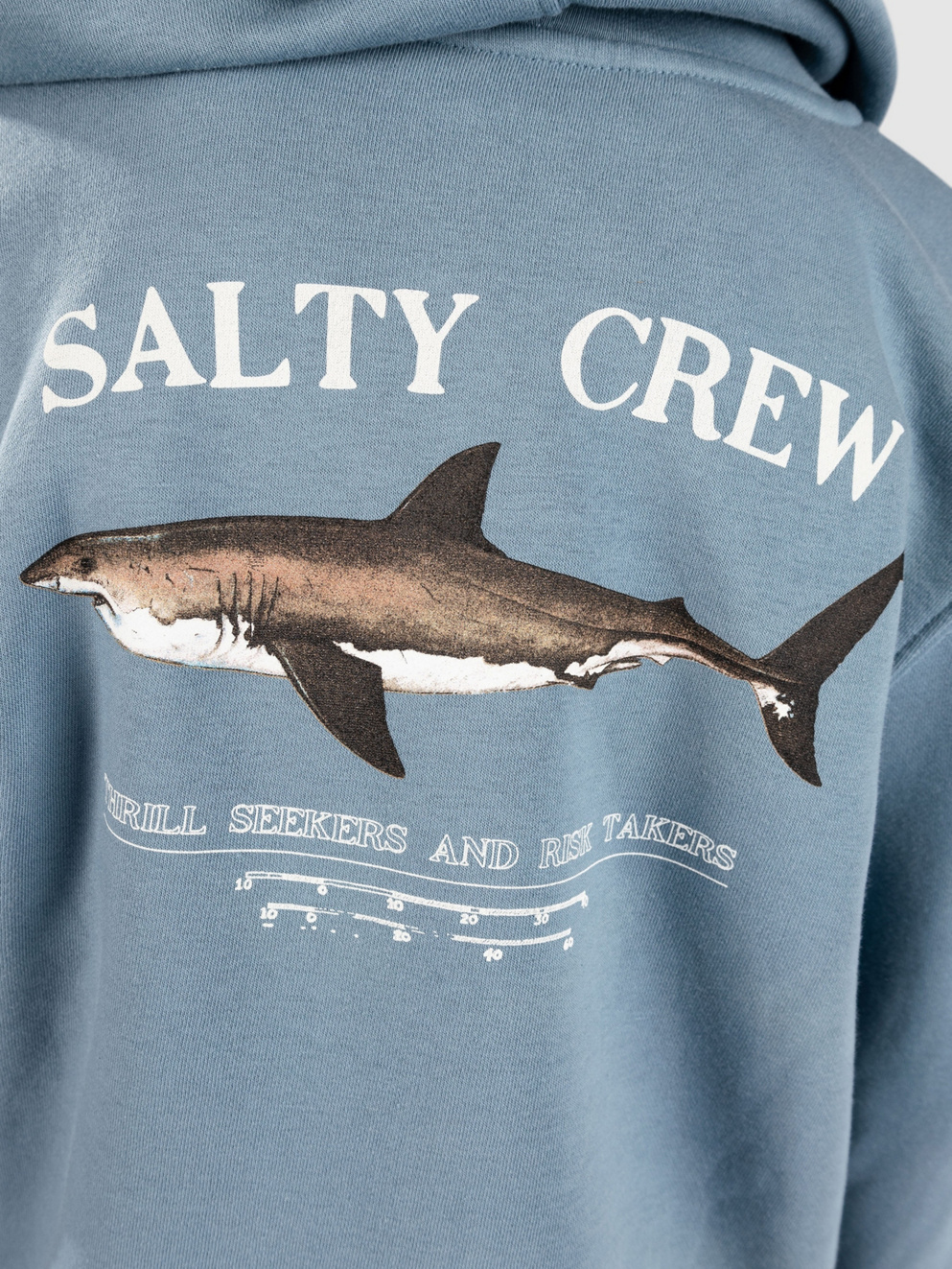 Salty Crew Bruce Fleece Kids Zip Hoodie slate