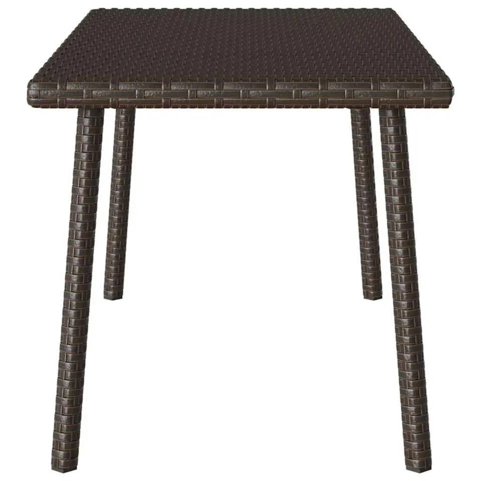 vidaXL - Tuin Salontafel - Bruin - Poly rattan - 80 x 40 x 37 cm