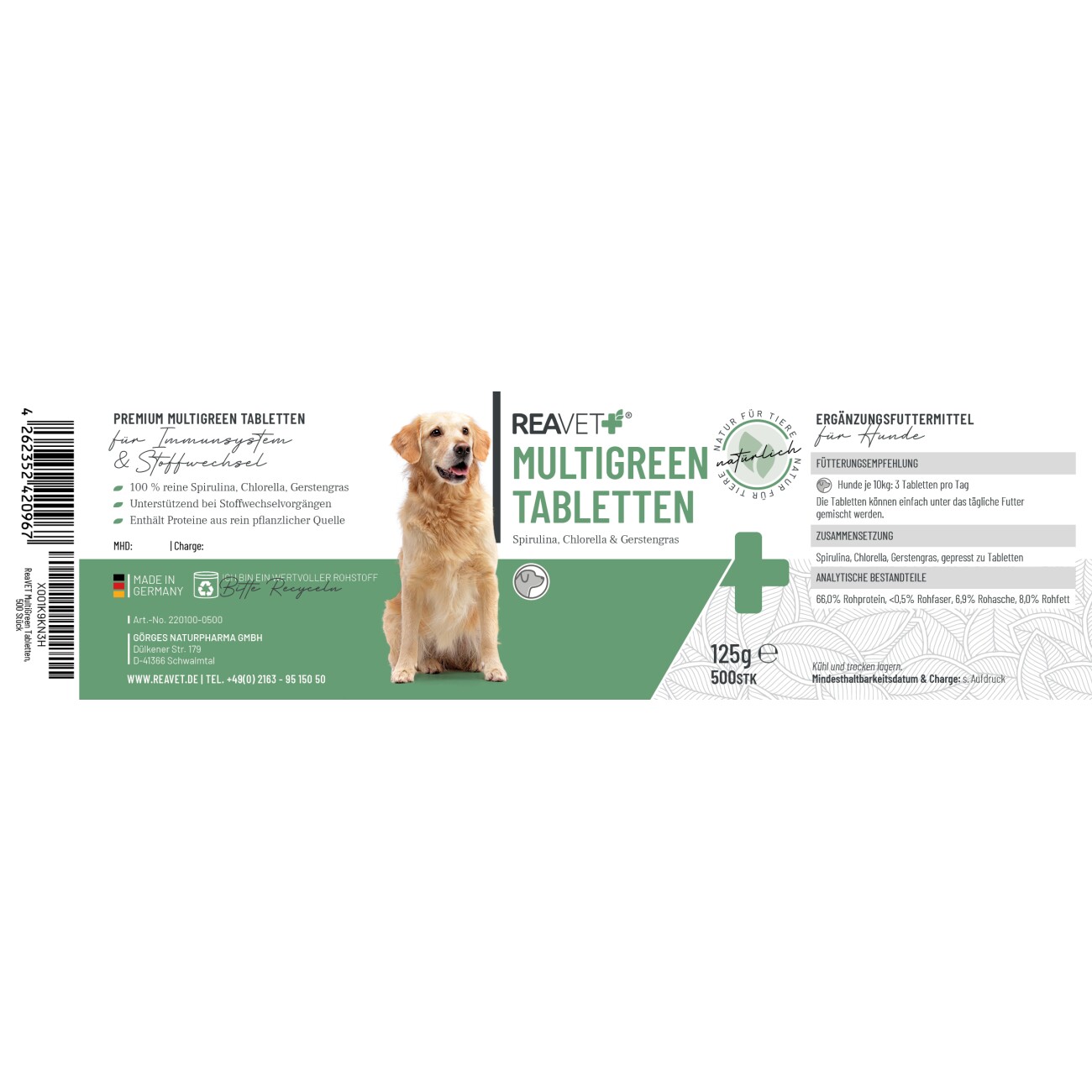 REAVET MultiGreen Tabletten 500Stk