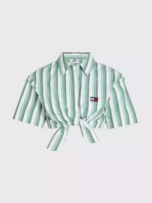 Camisa listrada ultra cropped