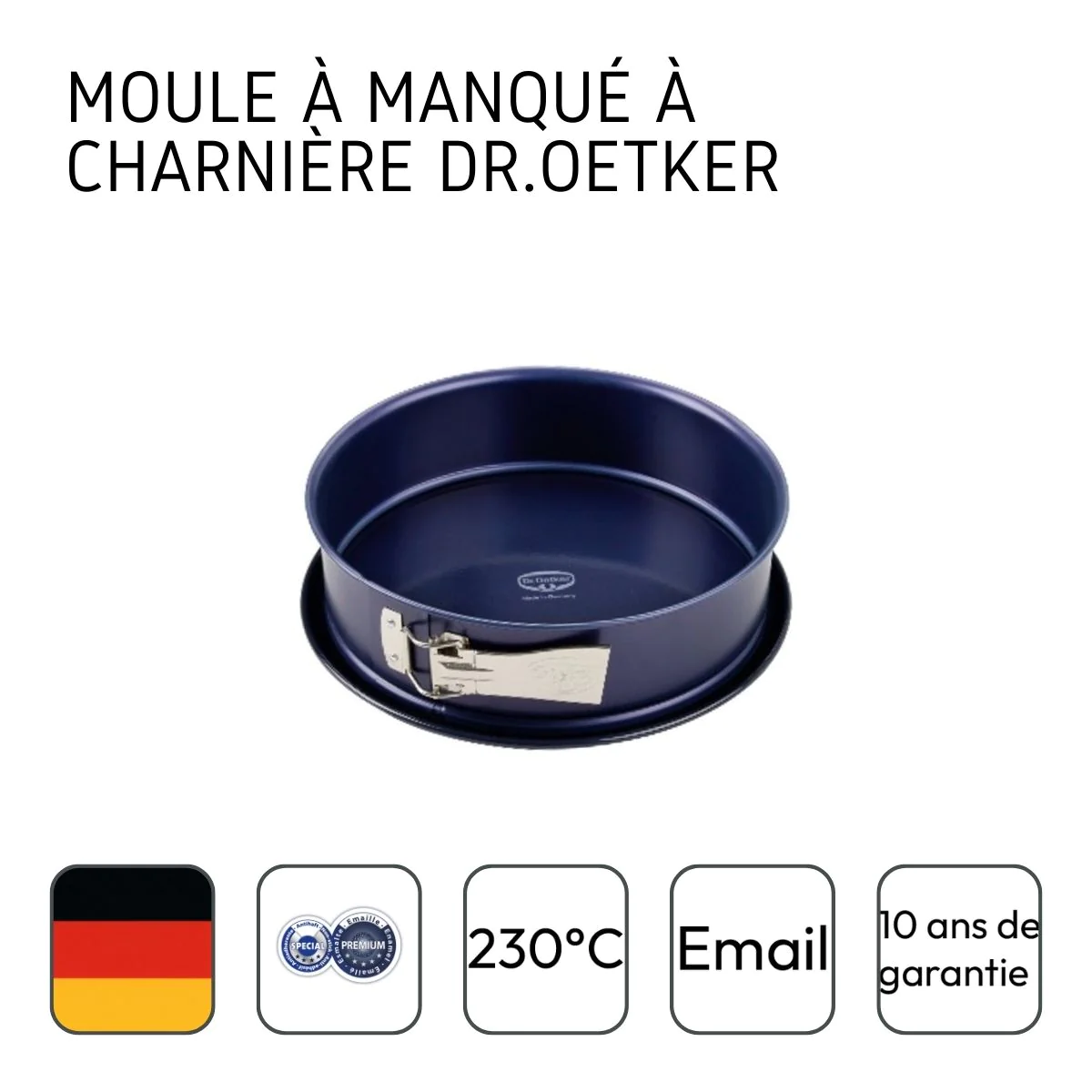 Moule à manqué à charnière 26 cm Back Liebe Dr. Oetker