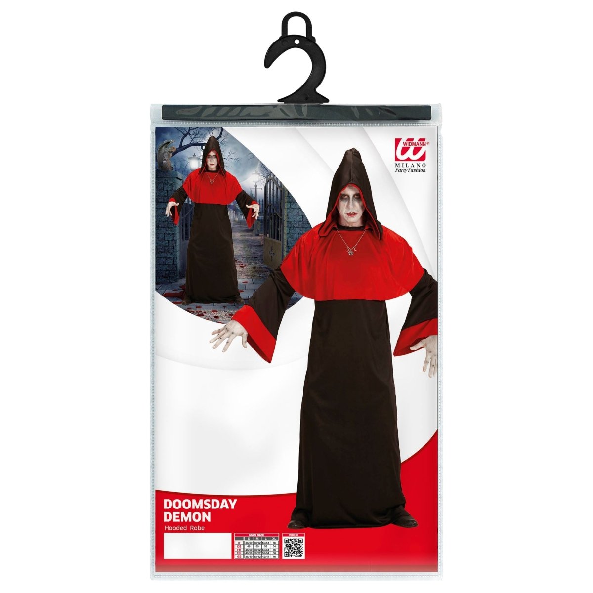 Halloween Kostuum Zwart Rood Heren Demoon