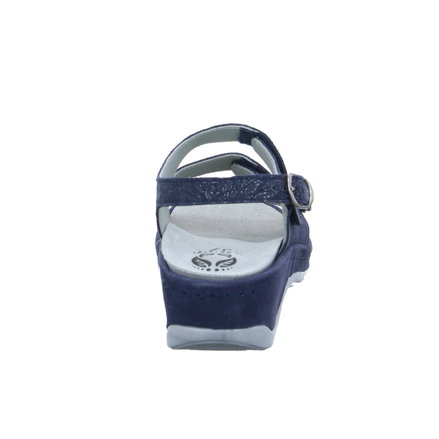 MUBB Comfort-Sandalette Blau Leder  mit Wechselfussbett