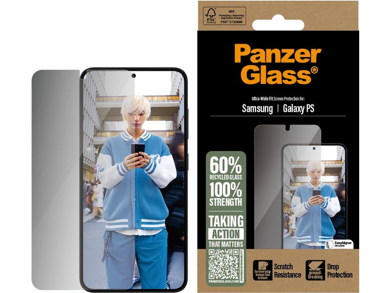 Panzerglass Displayschutz Privacy Ultra-Wide Fit Displayschutz für das Samsung Galaxy S25 Edge