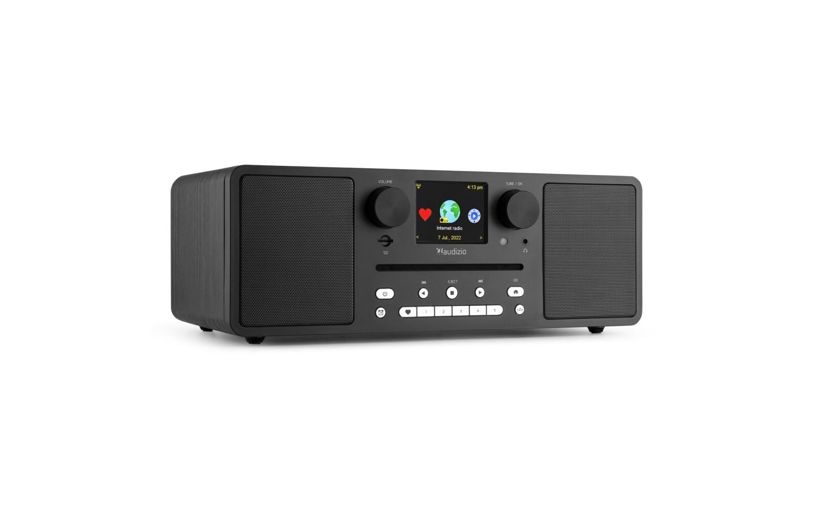 Internet Radio Naples Schwarz<br>Digitales Musiksystem mit CD, Bluetooth, DAB+- und Internetradio