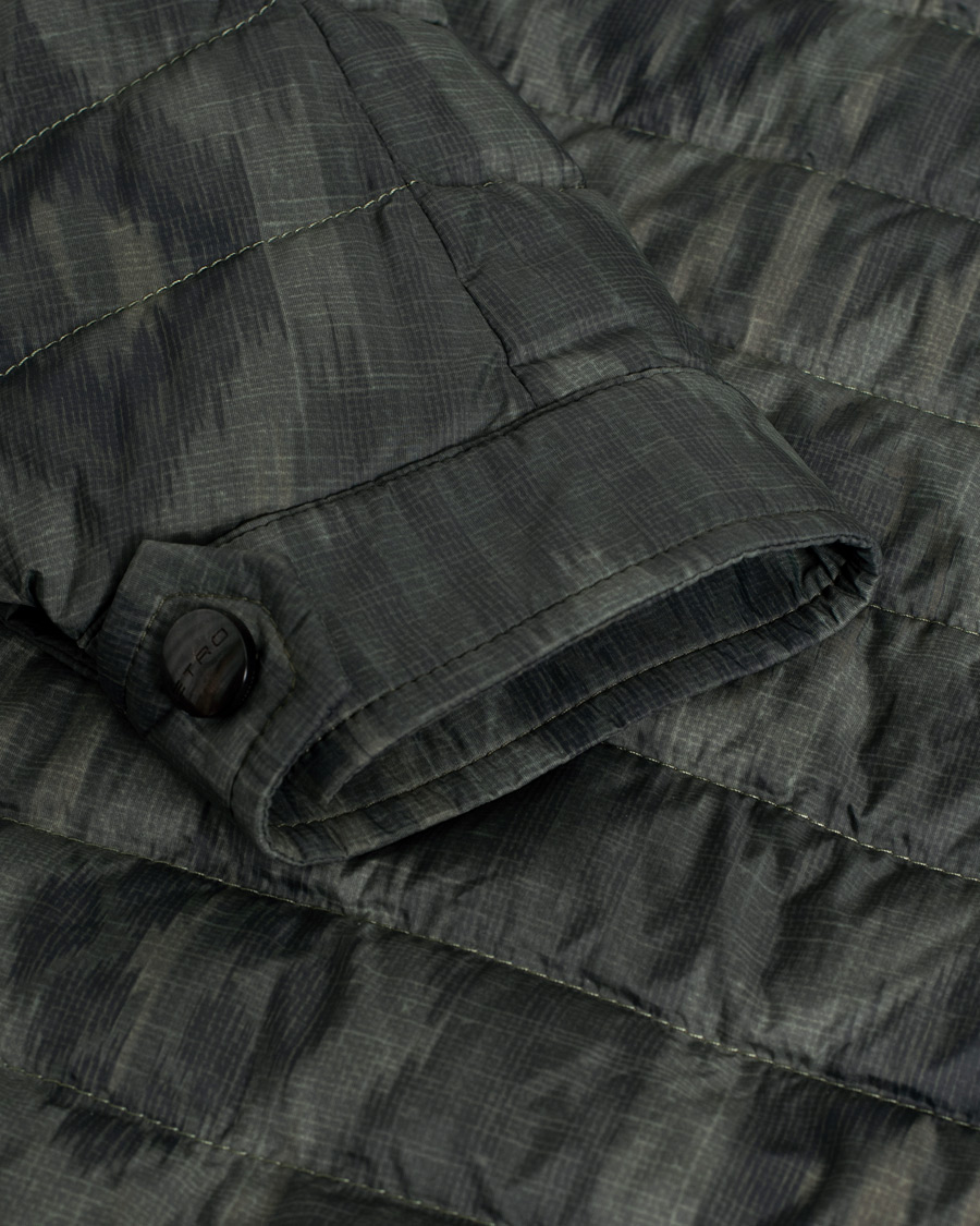 Etro Printed Nylon Jacket Dark Green