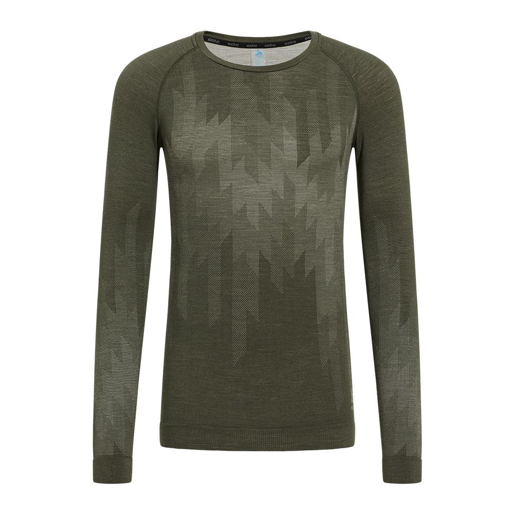 Odlo KINSHIP PERFORMANCE WOOL WARM 200 - Sous-couche Homme deep depths melange