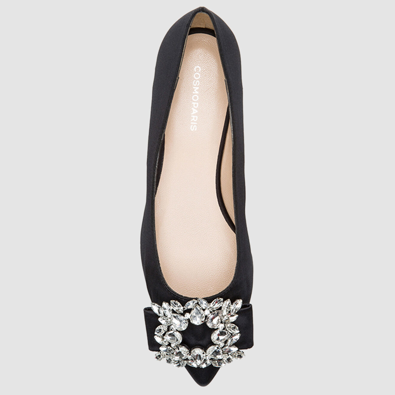 Cosmoparis Ballerines en Satin Manea noires