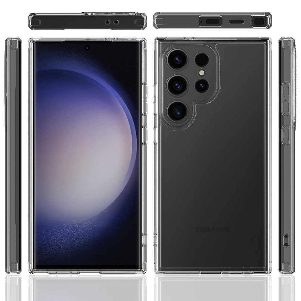 Samsung Galaxy S24 Ultra Hybrid Hülle TPU Bumper   Acryl Rückseite - Transparent