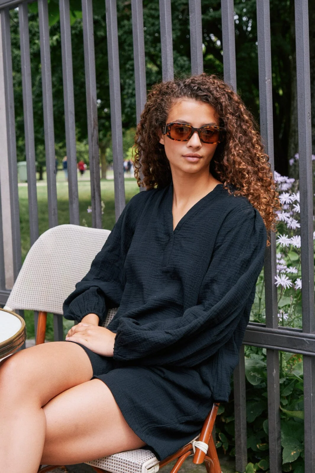 Neo Noir Ally Waffle Shorts black