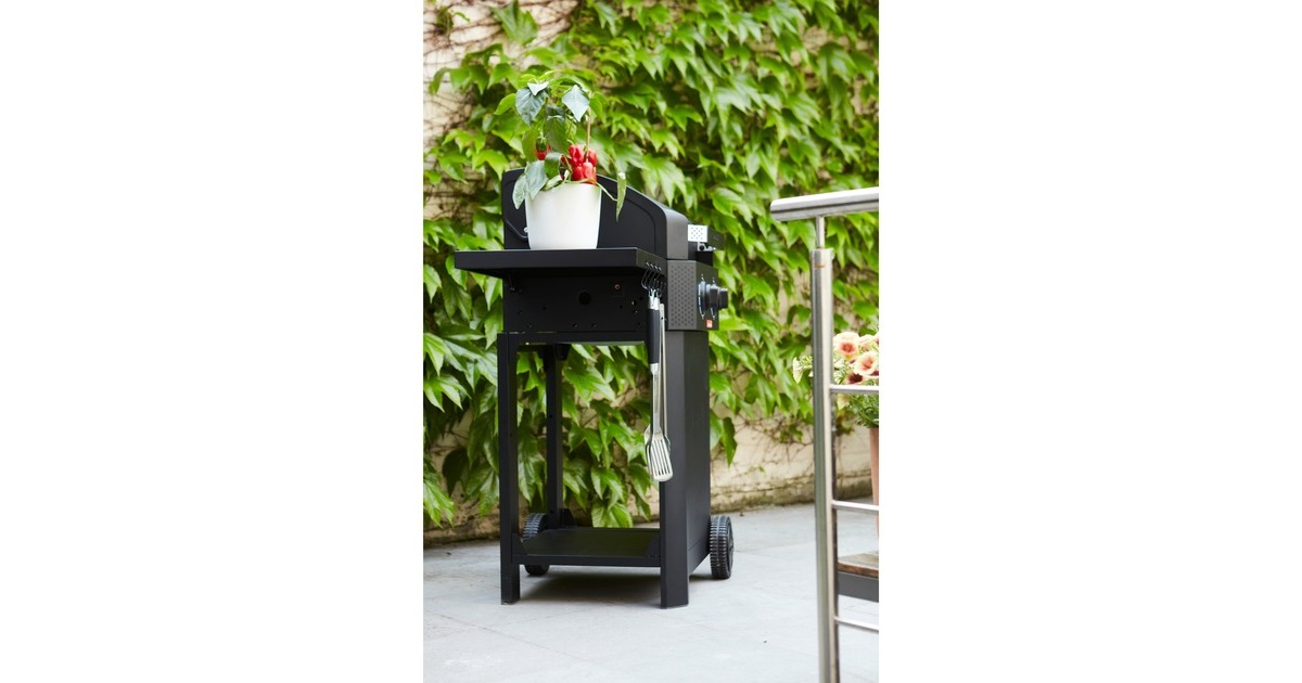 BarbecookE-Luca elektrische barbecue met inklapbare zijtafels  (Zwart)