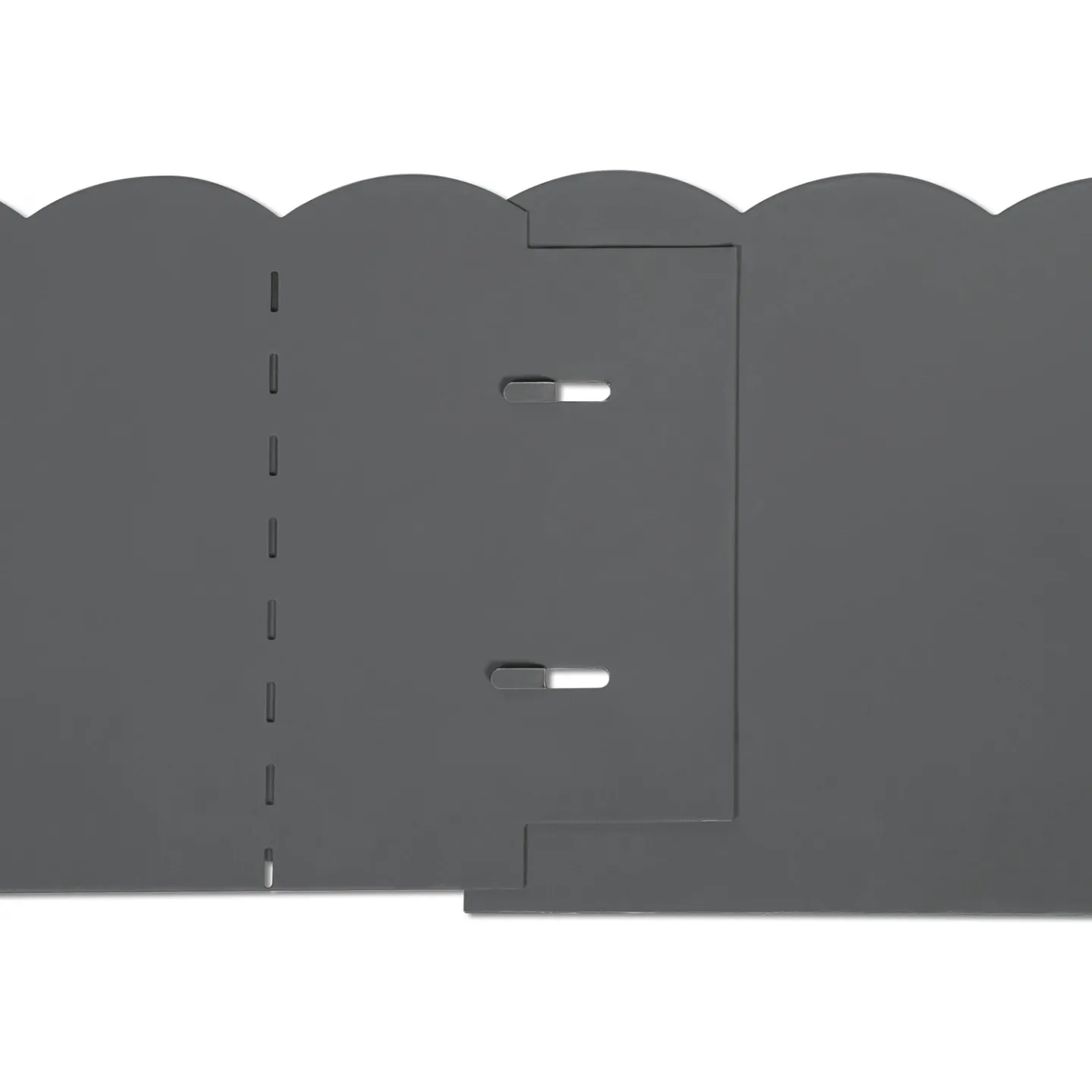 Bordurette de jardin x5 acier gris anthracite vague flexible L. 5 x H. 0.16 M