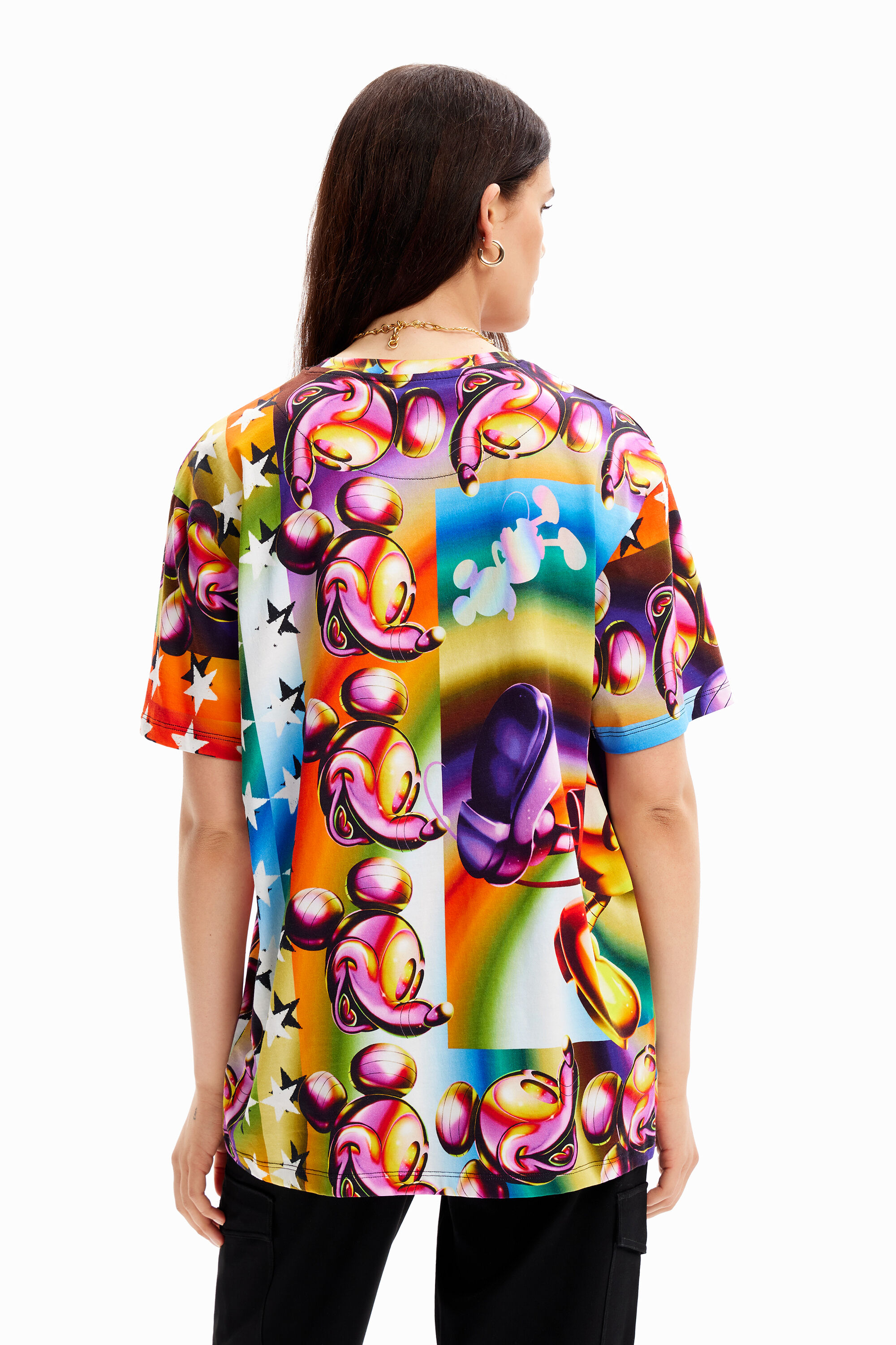 Camiseta grande multicolorida do Mickey Mouse