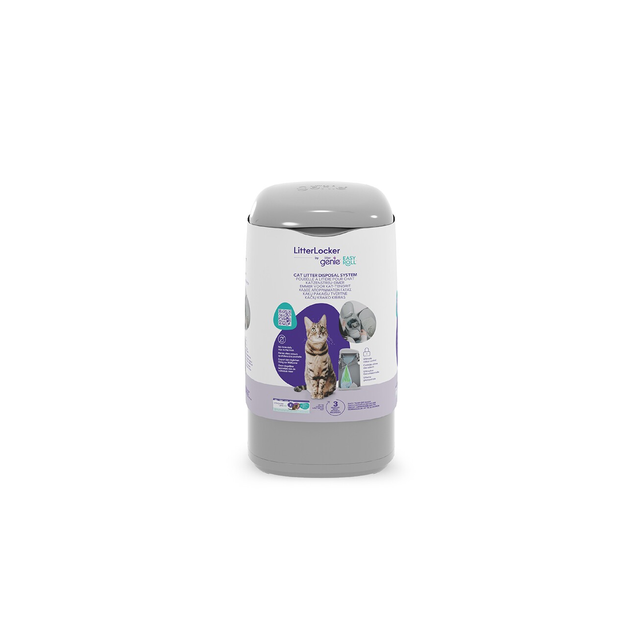 LitterLocker by Litter Genie EasyRoll Katzenstreu-Entsorgungseimer inkl. 3-Monats-Kassette