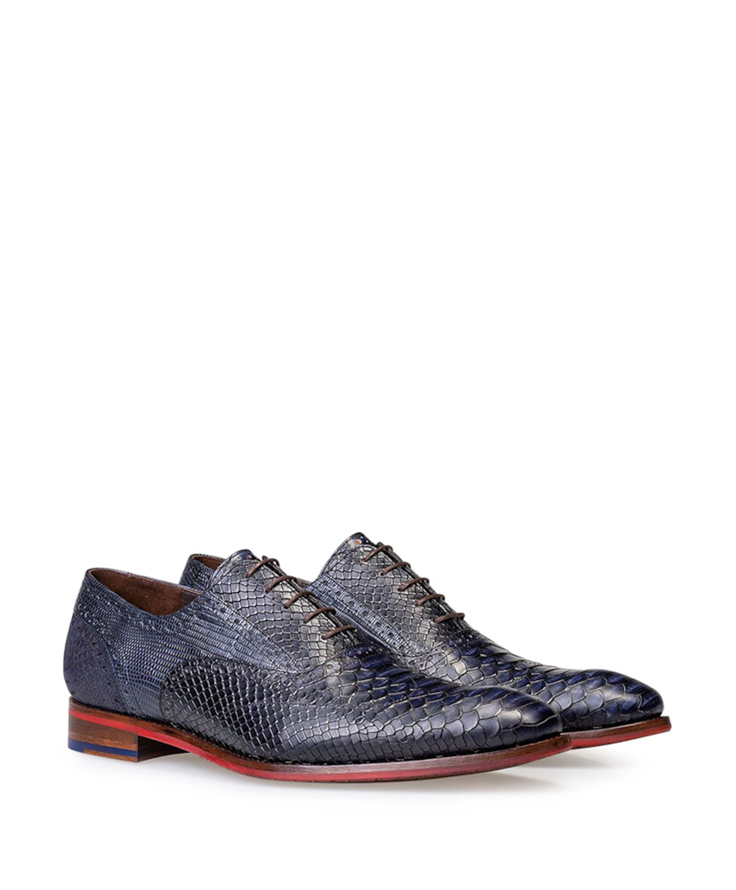 Floris van Bommel heren veterschoenen blauw