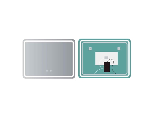 CRISTALED - Miroir de salle de bains lumineux éclairage intégré led fron...