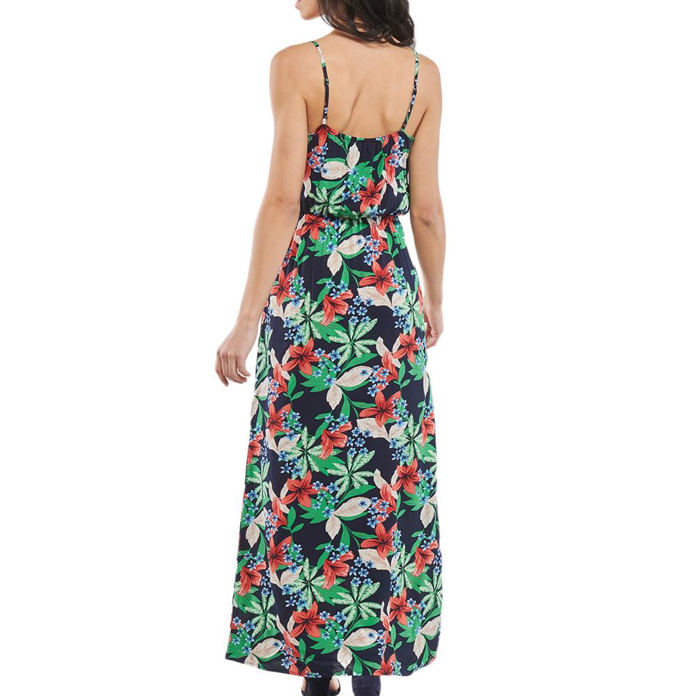 Only Robe Longue Marine à fleurs Femme Only Nova