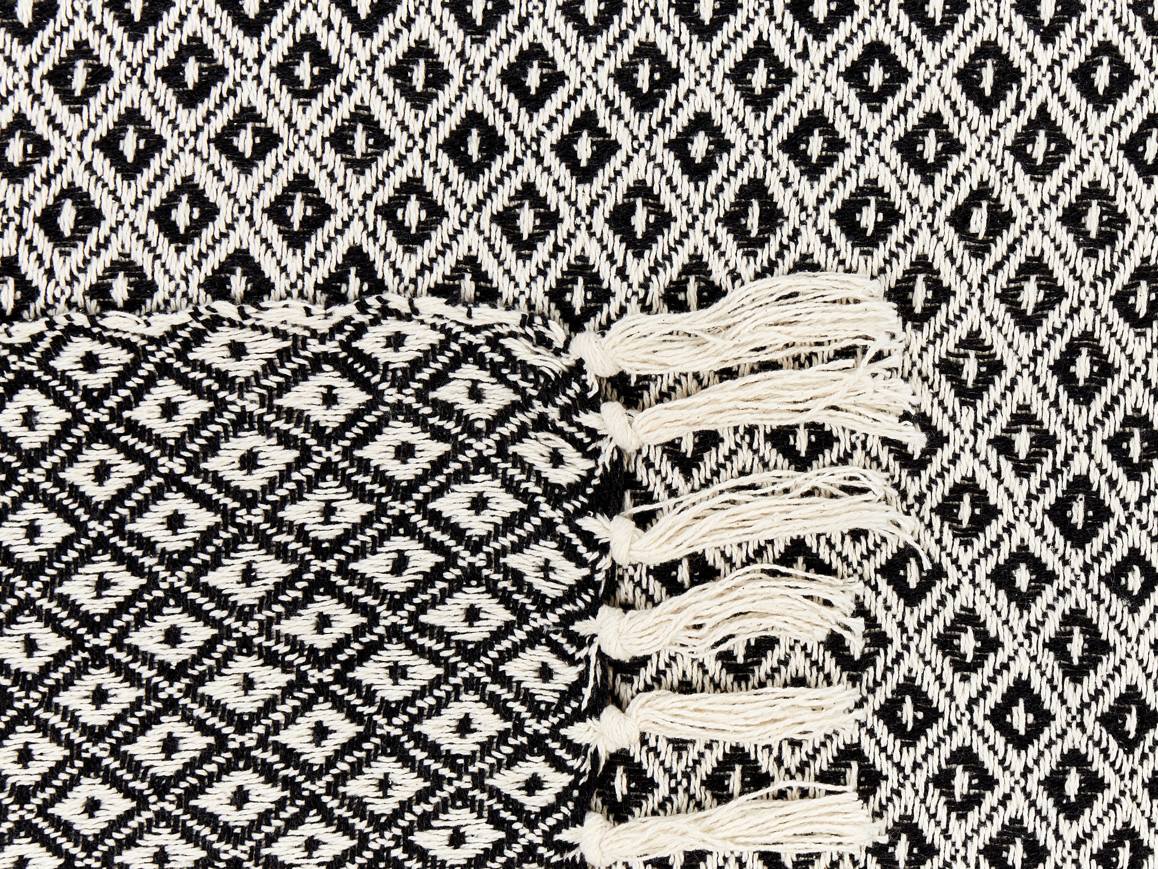 Plaid CHYAMA Katoen 220 x 240 cm Zwart
