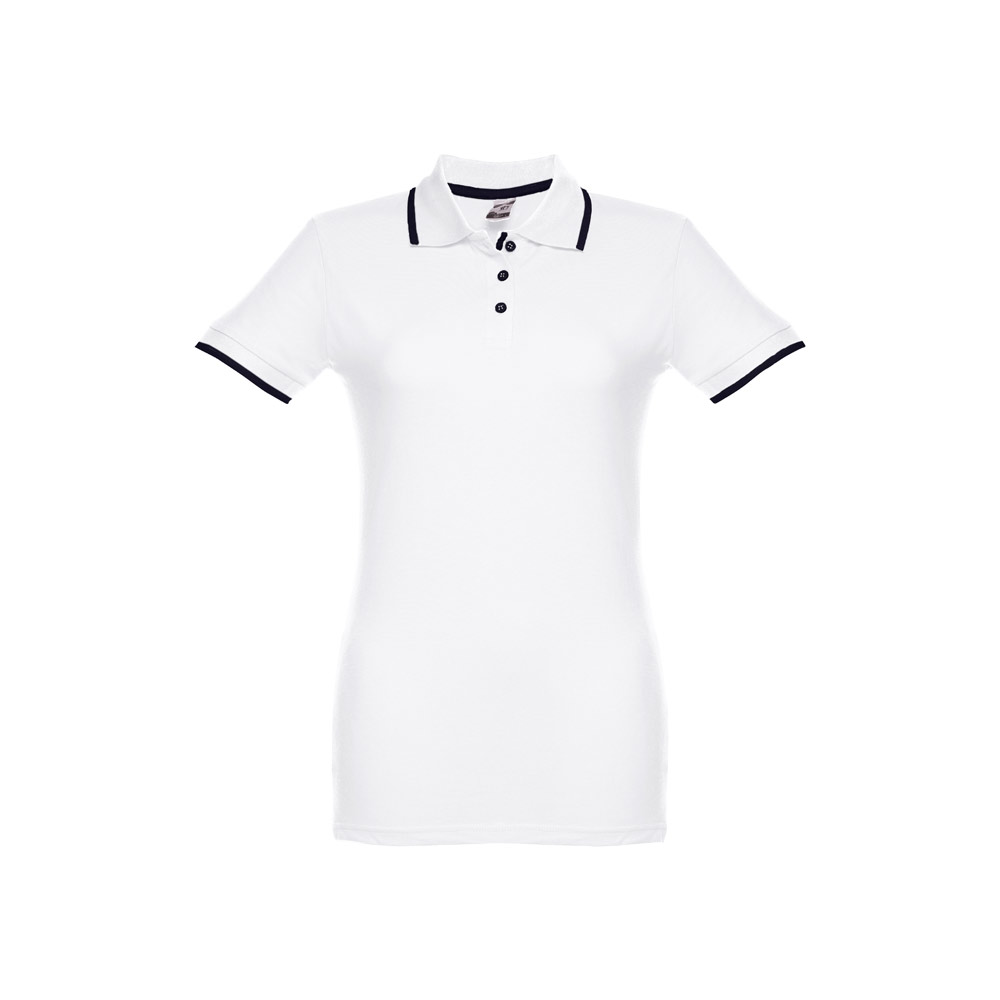hi!dea 30138 - Polo bicolore en coton pour femme