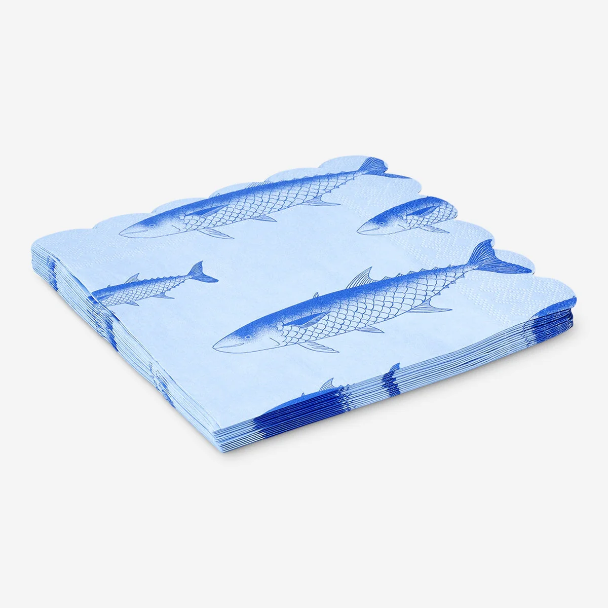 Maritime servietter med fisk - 16 stk