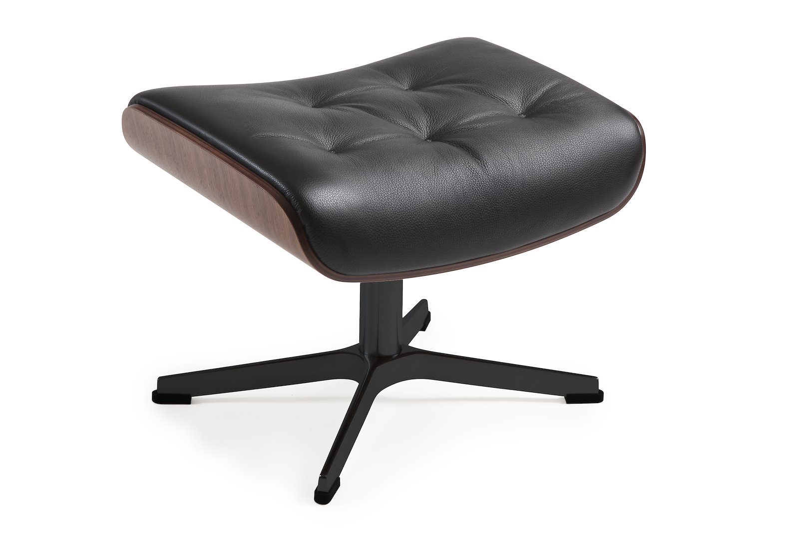 Air krakk med pikering I hud Zero 2534-89 Black, standard svingfot sort alu. Skrog i valnøtt