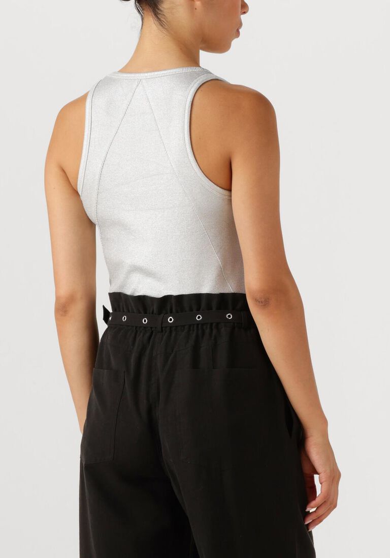 zilveren dante6 top zora metallic logo tanktop