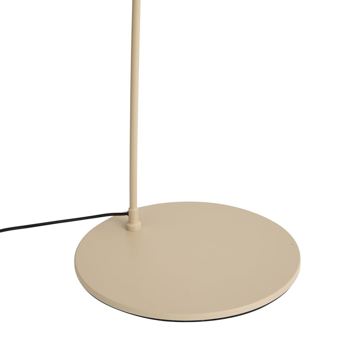 Moderne booglamp beige met teddy kap - Vinossa