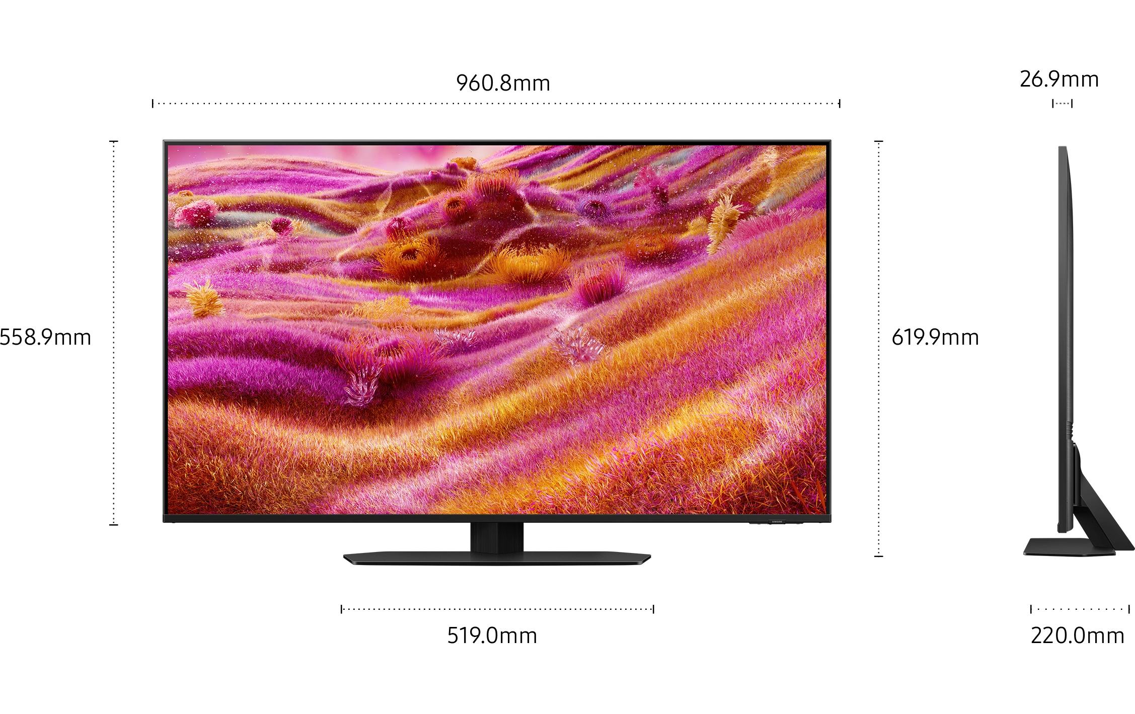 TV QE43QN90F 43'' QN90F Neo QLED 4K Mini LED AI TV, 2025<br>120 Hz (Up to 165 Hz), 4K (3.840 x 2.160), NQ4 AI Gen3 Processor, 20W 2CH