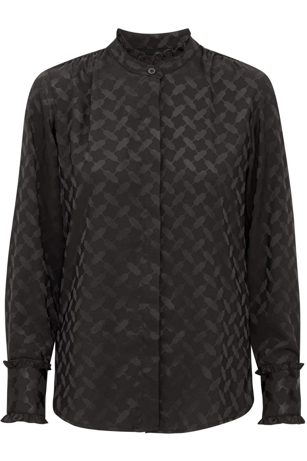 Karmamia Trinity Shirt black keffiyeh jacquard