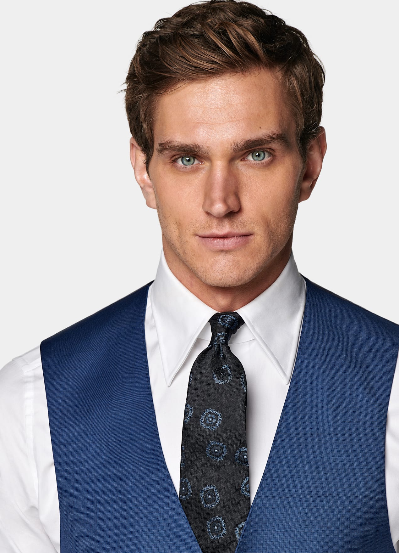 Gilet de costume bleu moyen
