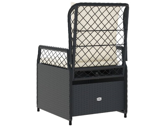 VIDAXL - Fauteuil Chaises inclinables de jardin lot de 2 noir résine tressée
