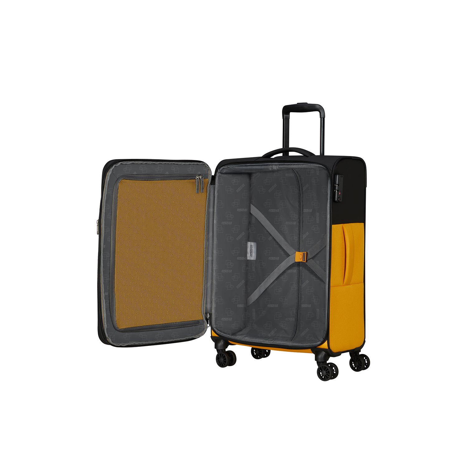 American Tourister Daring Dash Spinner L EXP black/yellow