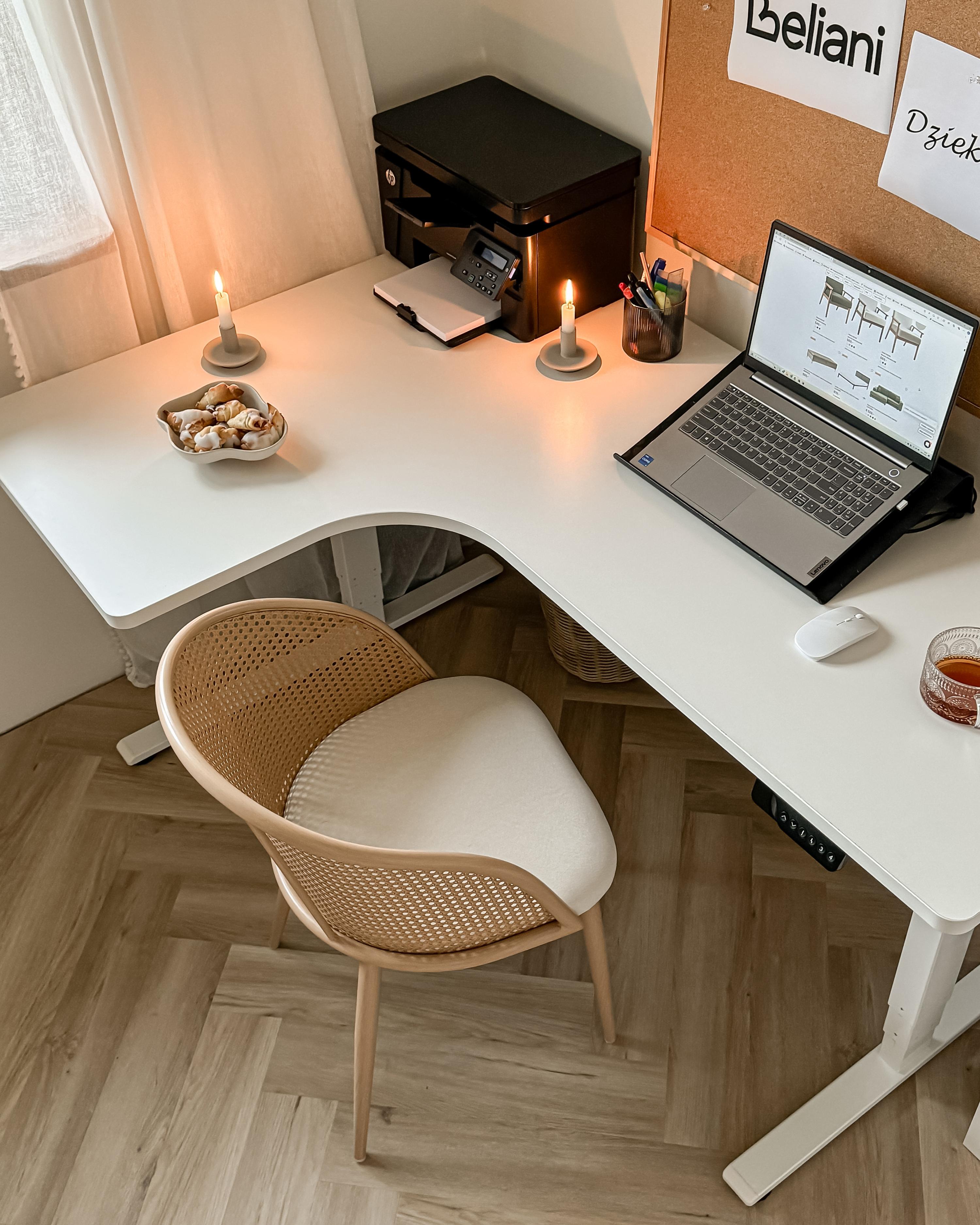 Set van 2 eetkamerstoelen CORNELL Metaal Lichtbeige