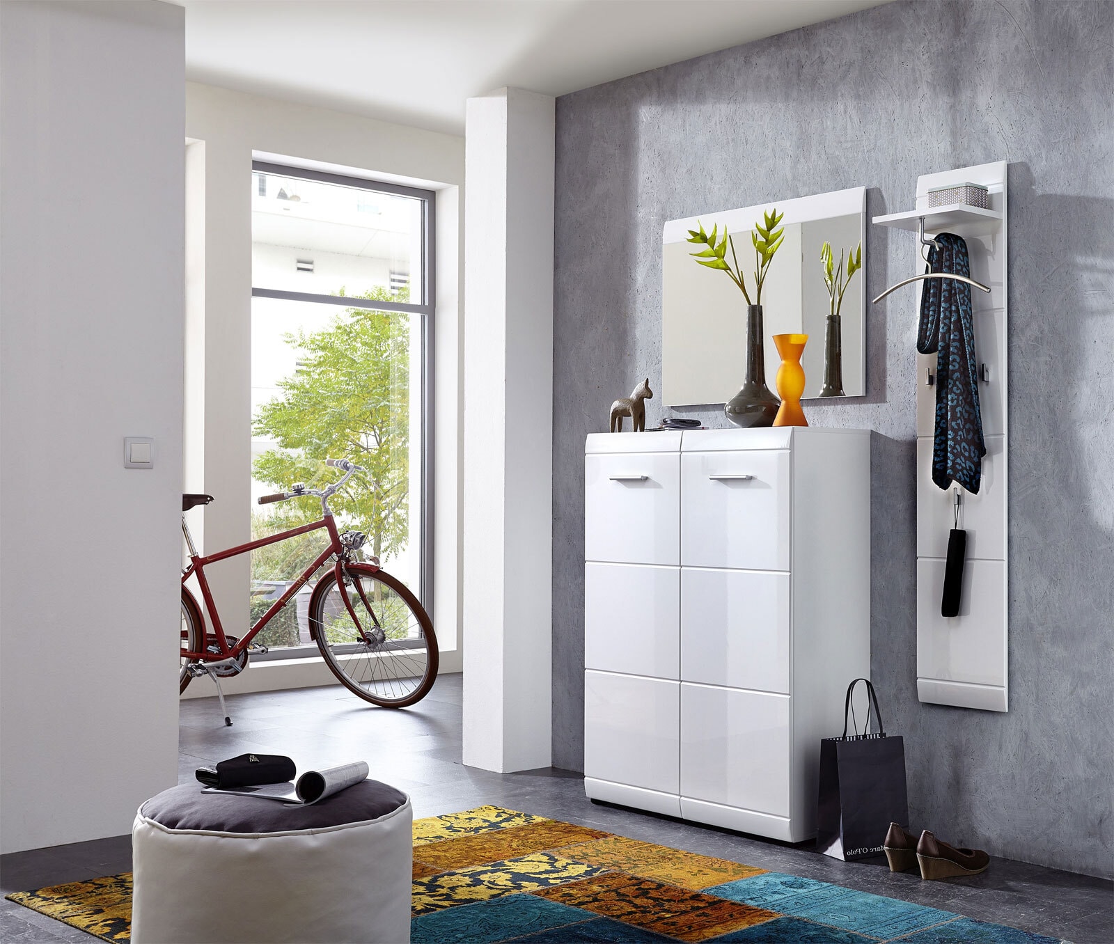 CASAVANTI Spiegel ARON 89 x 63 cm Hochglanz weiß