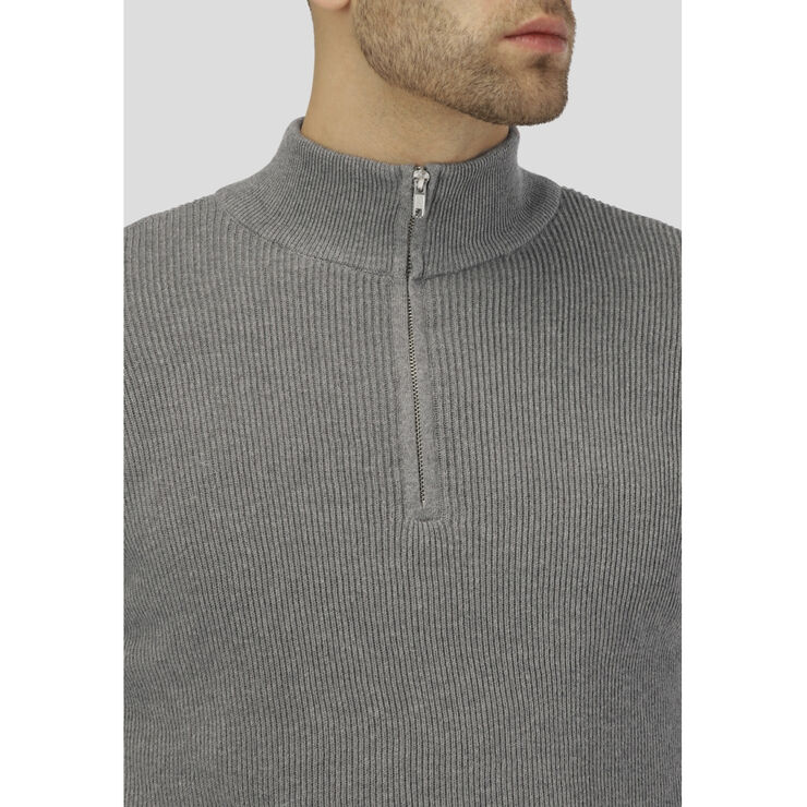Clean Cut Copenhagen Mario Half Zip Light grey mel