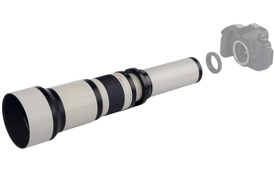 Zoomobjektiv 650-1300mm Dörr T2 - WeissTeleobjektiv, das sich für Aufnahmen von Tieren, Natur und Details aus grosser Entfernung eignet