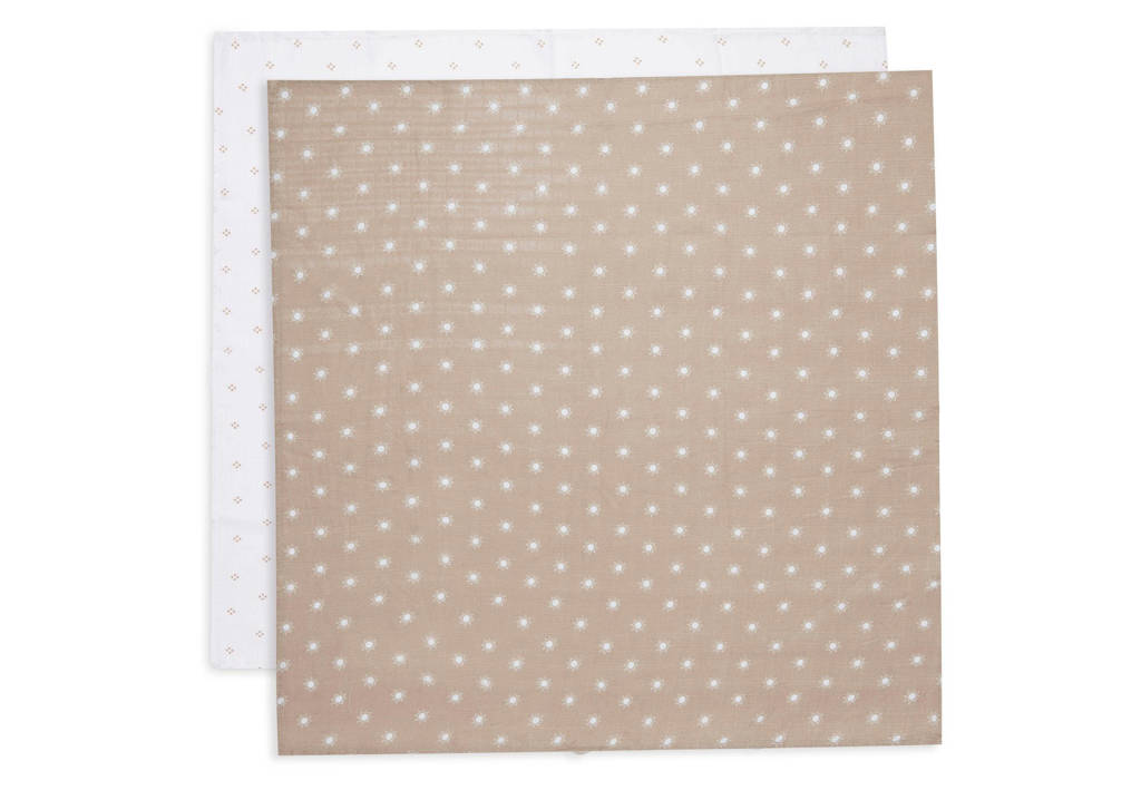 hydrofiele Doek Small 70x70cm Pointelle&Sun Biscuit (2p)