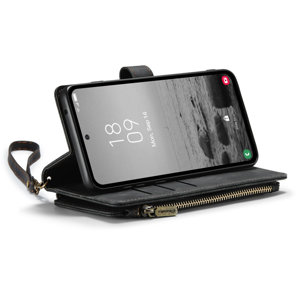 Samsung Galaxy A54 5G 2in1 Leder Tasche Karten Etui - Schwarz