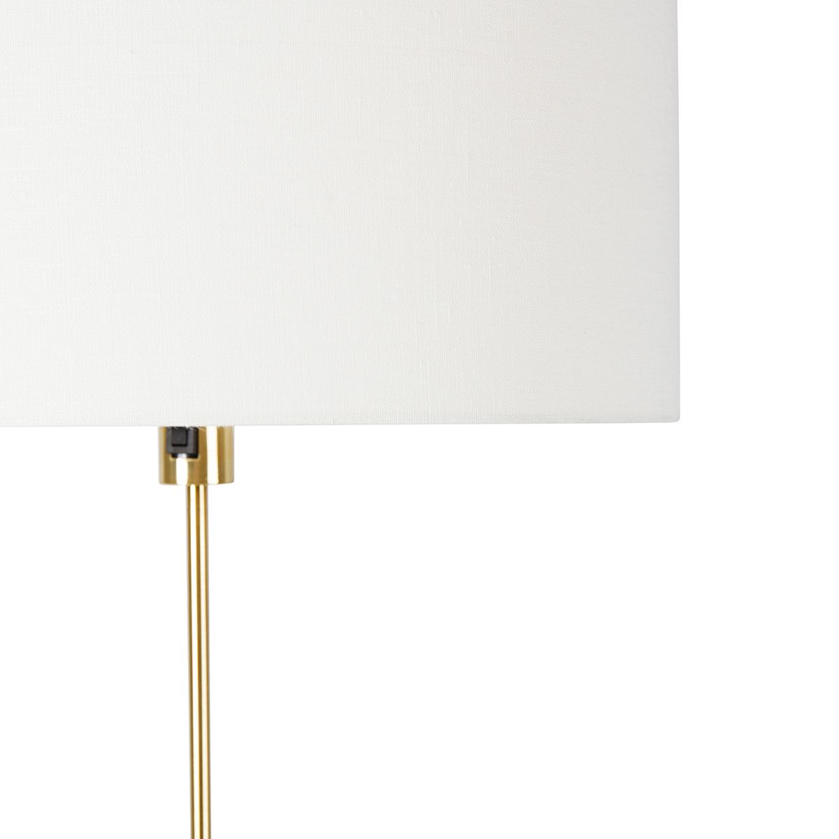 Vloerlamp verstelbaar goud met kap wit 50 cm - Parte