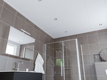 Agnes plafondplaat vochtwerend wit stuc 1200 x 600 x 12 mm 4 stuks