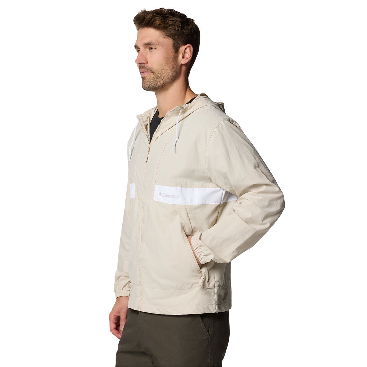 Columbia Spire Valley Hooded Windbreaker, herre (Dark Stone)