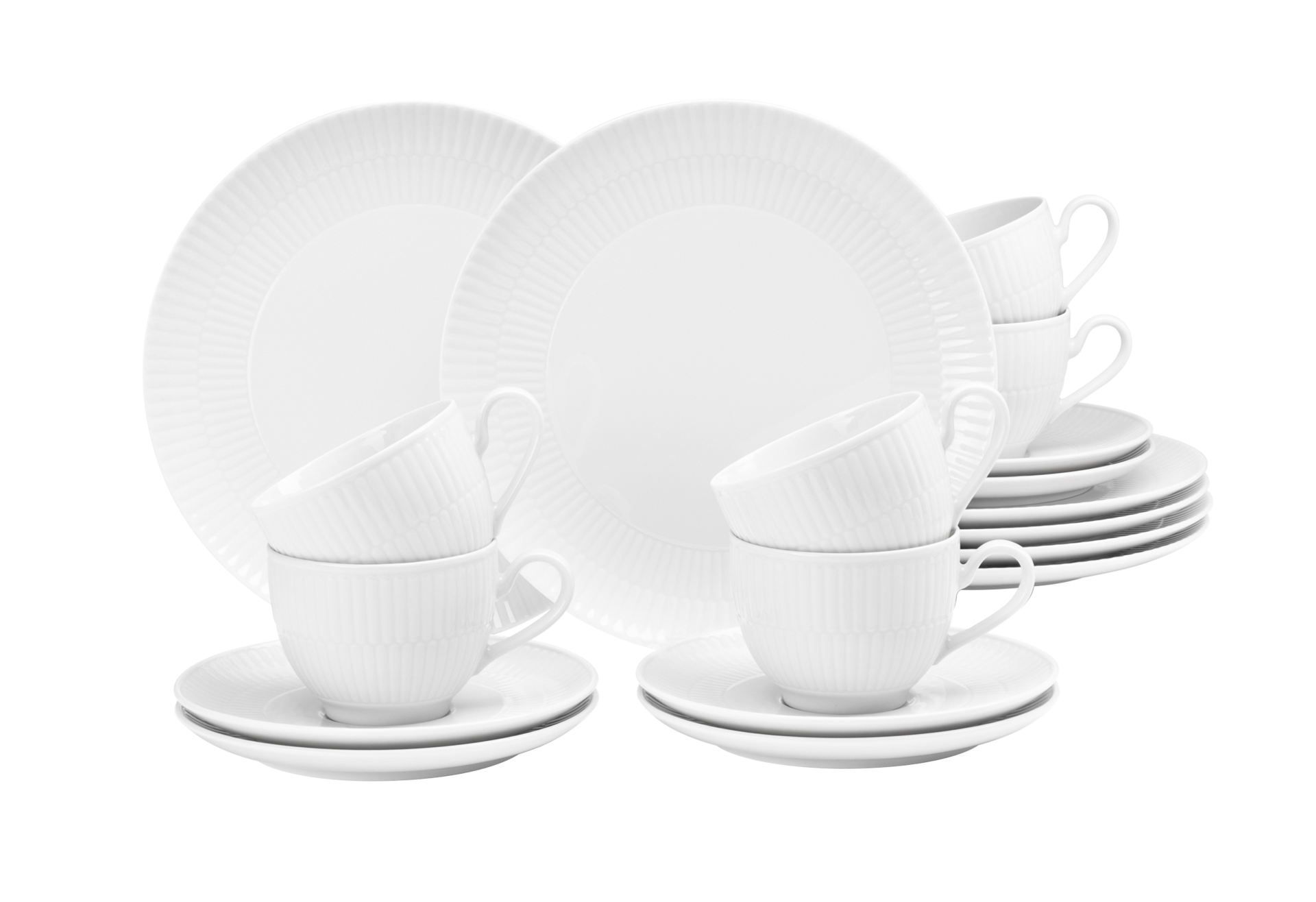 Seltmann Weiden Kaffeeservice AMINA 18-teilig Porzellan weiß